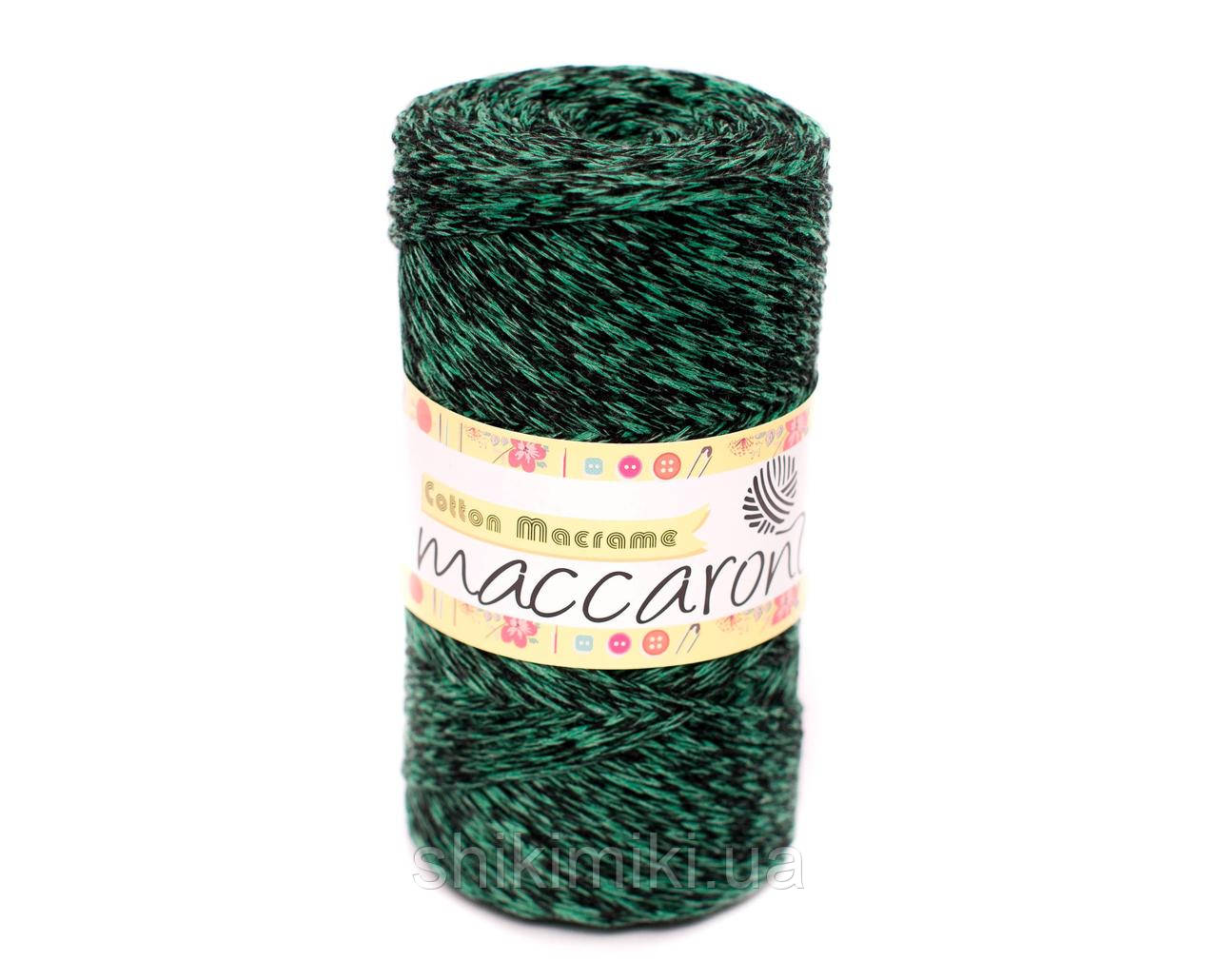 Еко Шнур Cotton Macrame, колір Зелено-чорний