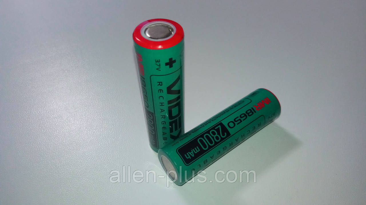 Акумулятор високотоковий Videx IMR Li-Ion 18650 (без захисту) 2800 mAh (ток 28 А)