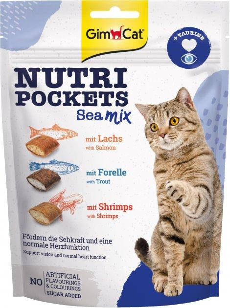 

Витаминные лакомства Gimborn GimCat Nutri Pockets для кошек Морской микс 150 г