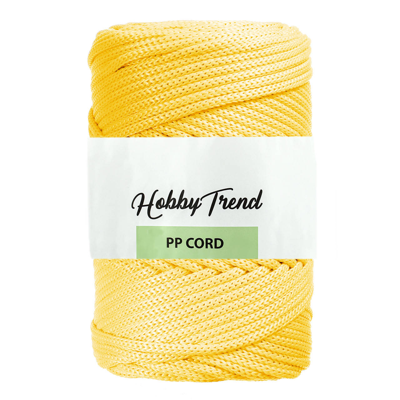 

Полипропиленовый шнур Макраме Hobby Trend. Желтый. 500г, 120м, 5 мм