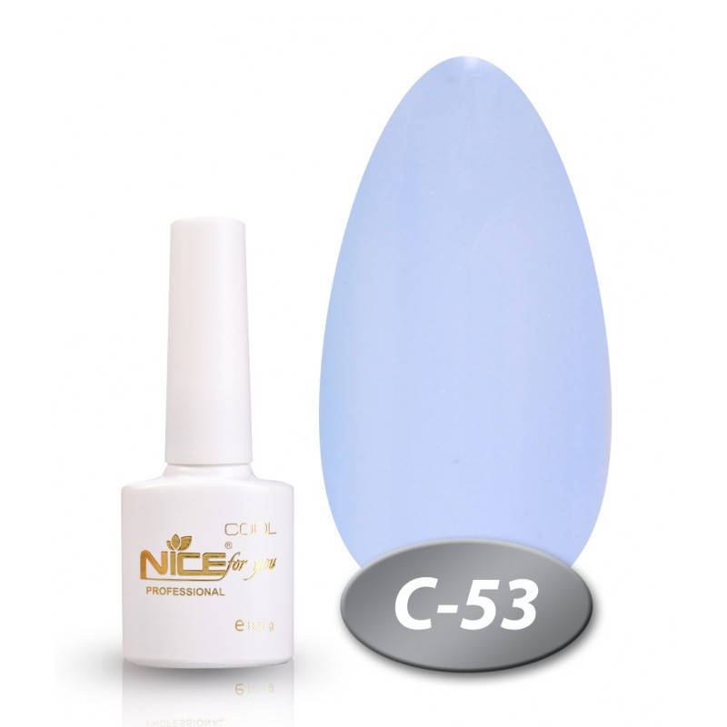 

Гель-лак Nice for you Cool C-53 нежно голубой 8,5 мл