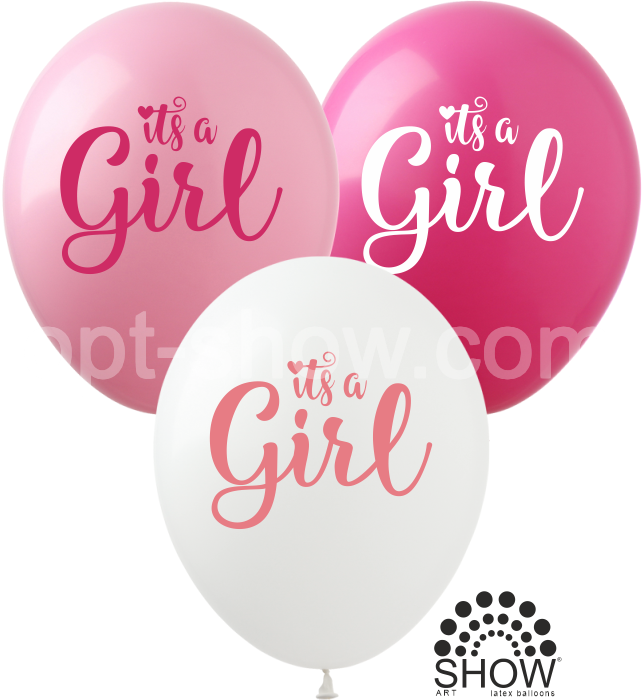 

Латексный шарик ArtShow 12"(30 см) It's a Girl, Разные цвета