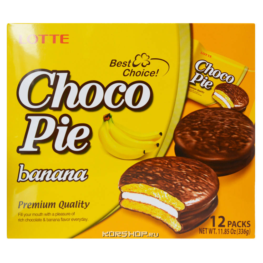 

Печенье Lotte Choco Pie Banana 12s 336g