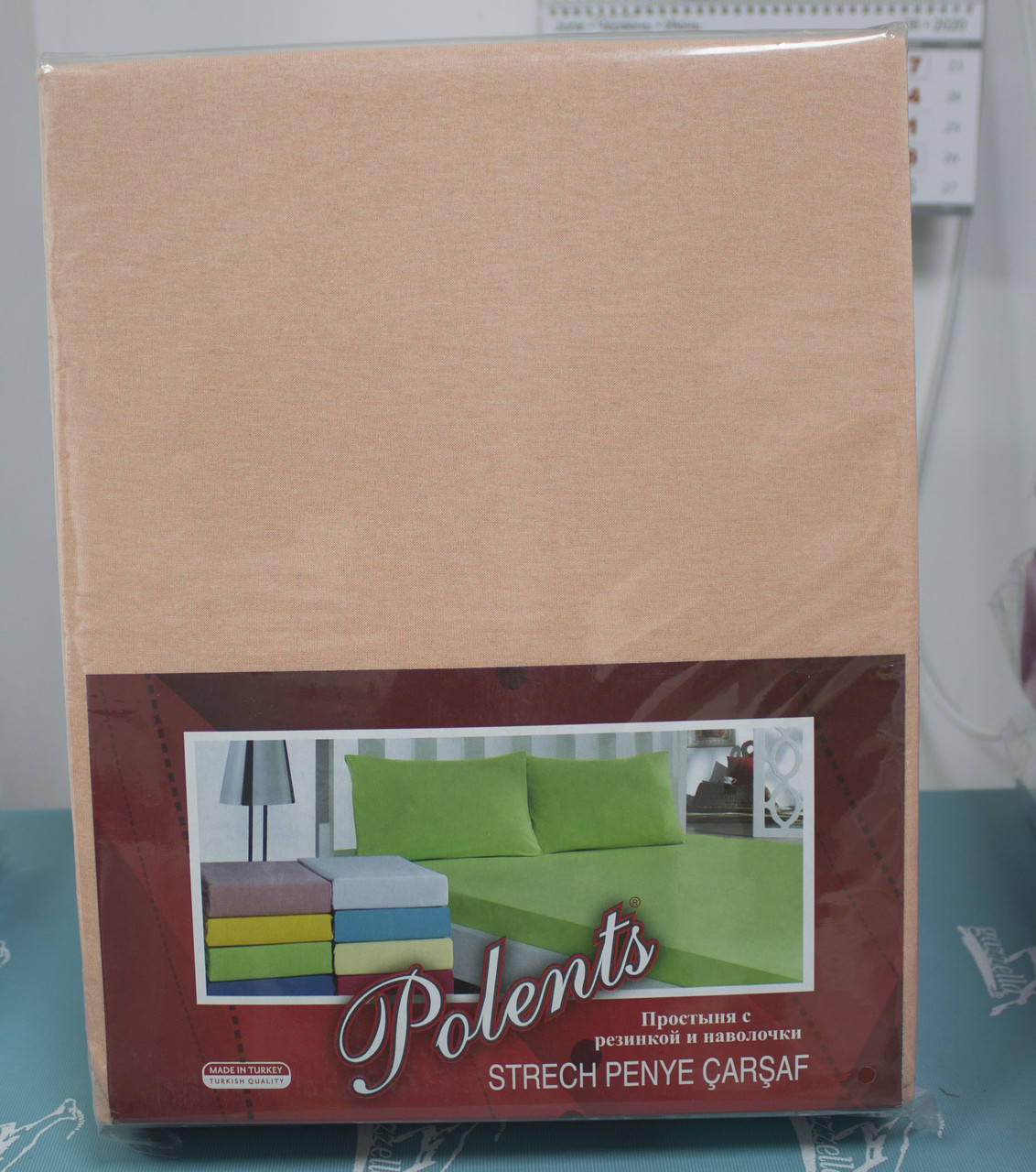 

Трикотажная простынь на резинке с наволочками Polents 180х200+30 см (91545), Разные цвета