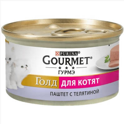 

Влажный корм Purina Gourmet Gold для котят, с телятиной, 85 г