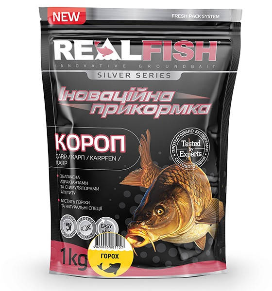

Прикормка REAL FISH Короп (горох) 1кг.