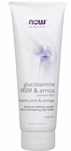 Крем з глюкозаміном Now Foods Glucosamine MSM & Arnica Liposome Lotion 237 мл