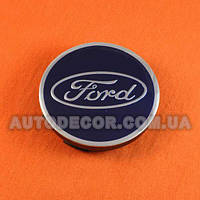 Колпачки заглушки на литые диски Ford (57/52/7) ...601151A синие