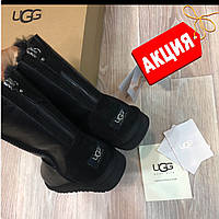 Жіночі чорні угги на блискавці шкіра ugg Australia Original оригінал 36р22-22.5см  Уточнюйте!