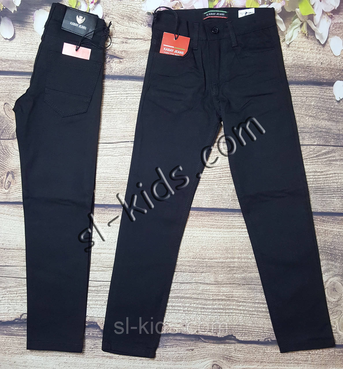 Котоновые штаны,джинсы для мальчика 6-9 лет(черные) опт пр.Турция - фото 1 - id-p888518924