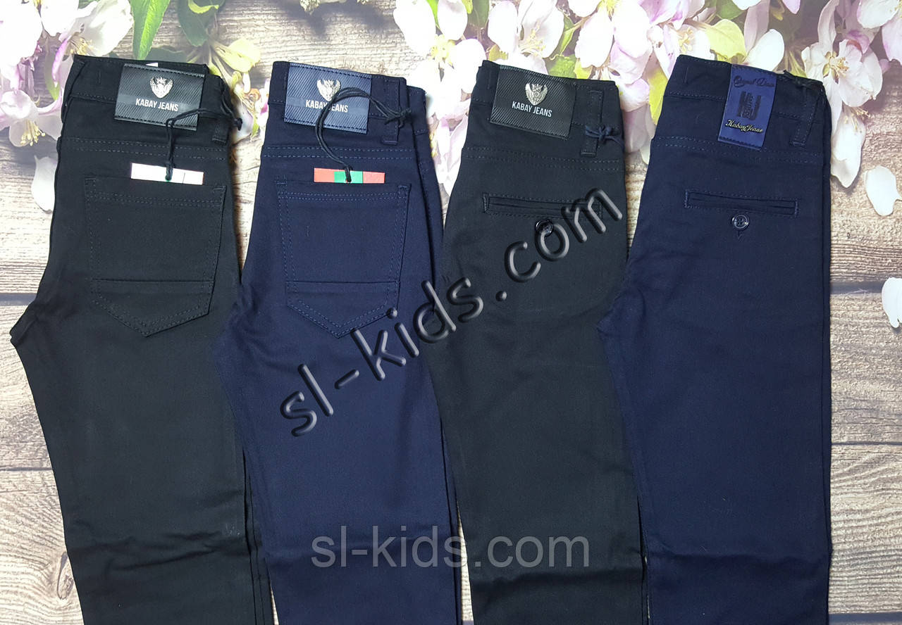 Котоновые штаны,джинсы для мальчика 6-9 лет(черные) опт пр.Турция - фото 3 - id-p888518924