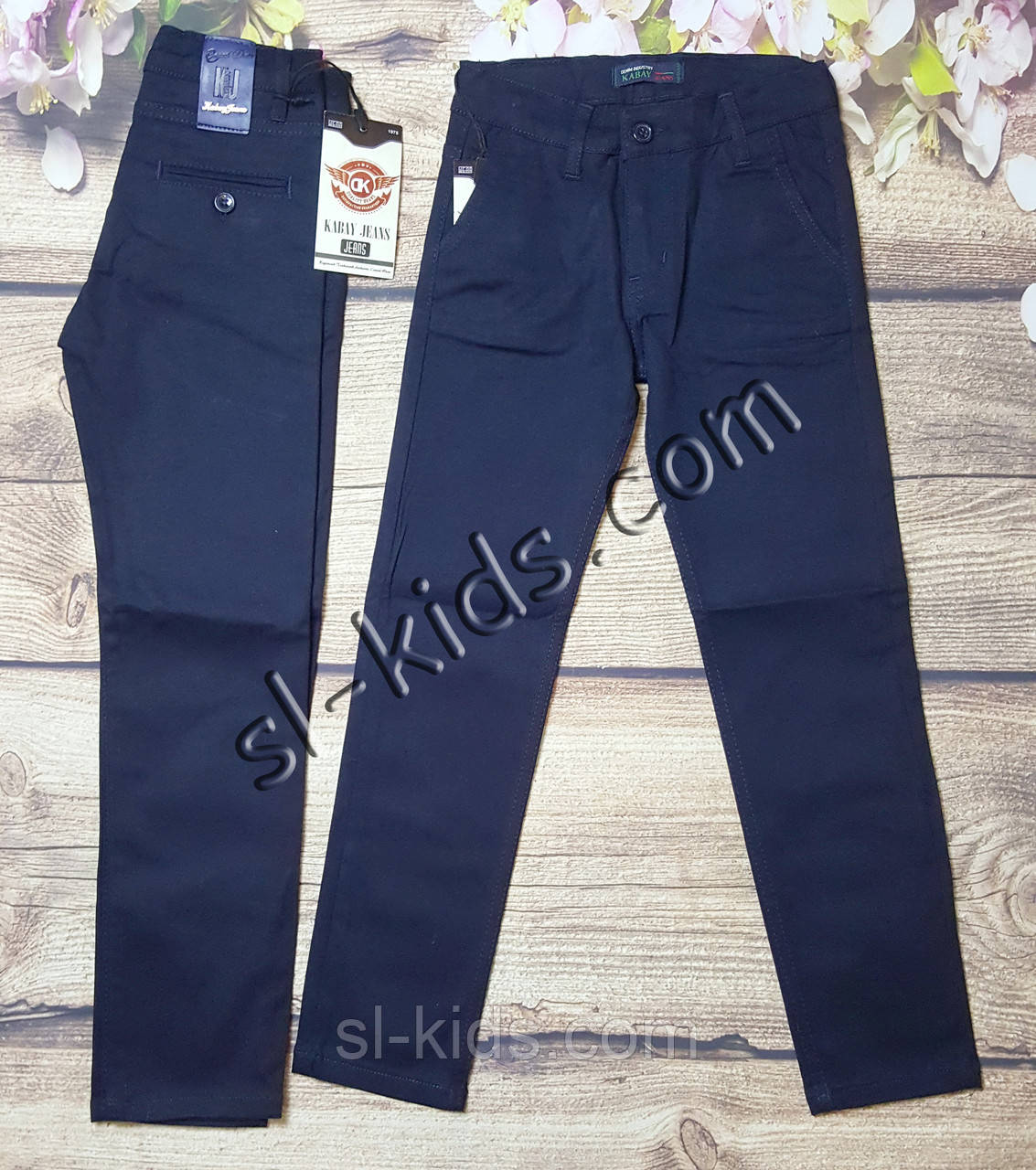 Котонові штани,джинси для хлопчика 11-15 років(темно сині 02) опт пр. Туреччина