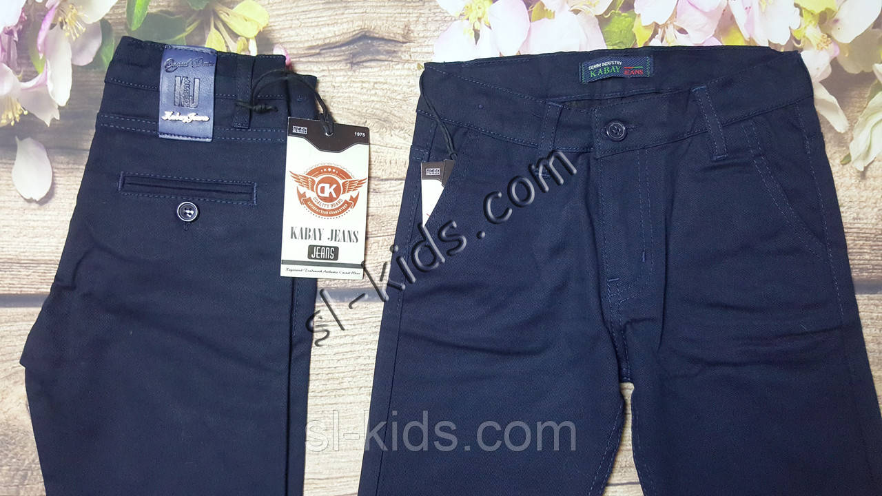 Штаны,джинсы для мальчика 11-15 лет(темно синие 02) розн пр.Турция - фото 2 - id-p888523900