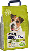 Dog Chow Adult Small Breed сухий корм для дорослих собак дрібних порід старше 1 року з куркою 2,5 КГ