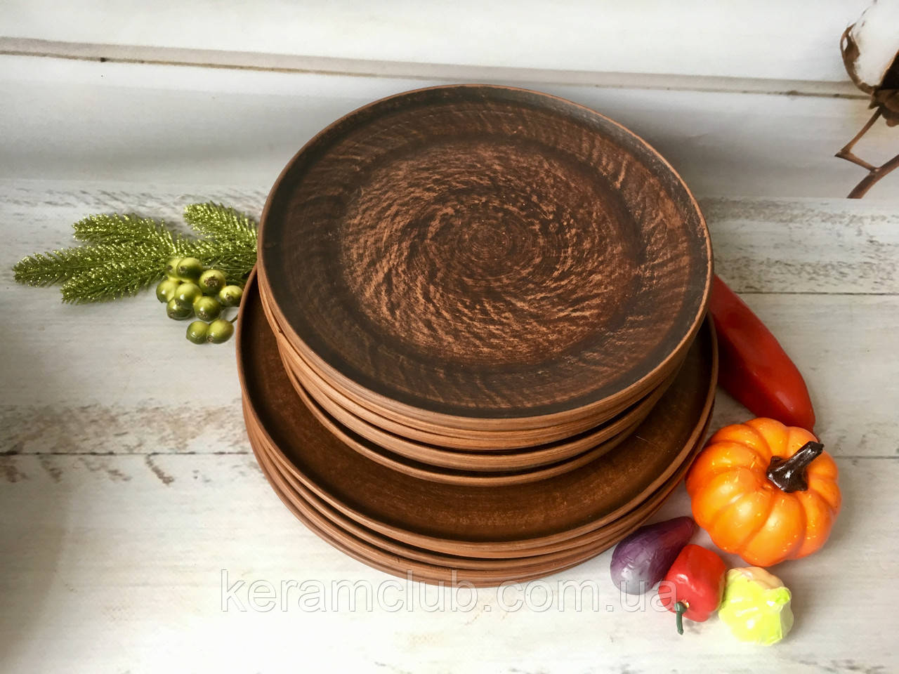 Набір тарілок Керамклуб 6 шт 20 см і 6 шт 25 см, фото 1