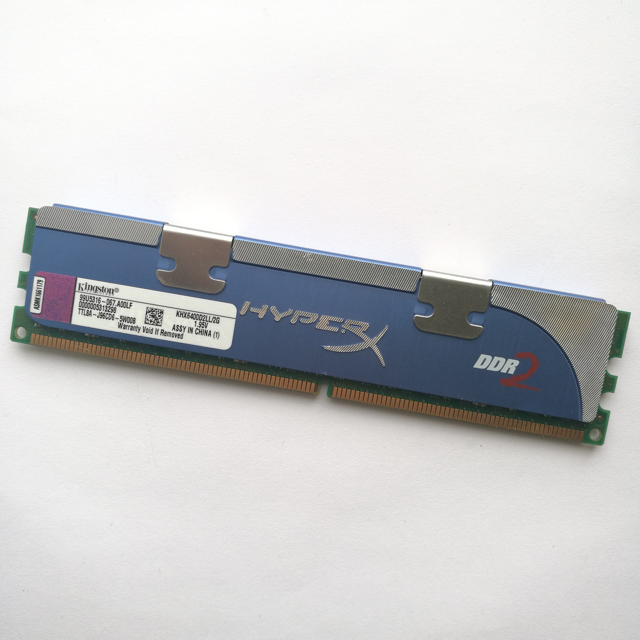 Ігрова оперативна пам'ять Kingston HyperX DDR2 2Gb 800MHz PC2 6400U CL4 1.95V (KHX6400D2LL/2G) Б/В