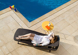 Шезлонг штучн. ротанг Pacific, коричневий УЦІНКА, фото 3