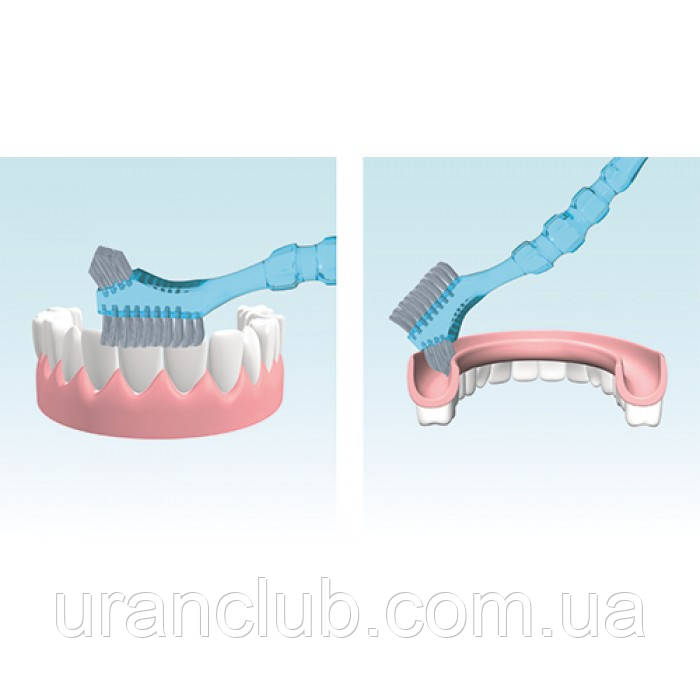 Зубна щітка для чищення зубних протезів Protho Brush De Luxe прото браш де люкс, фото 1