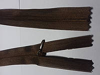 Молния швейная- спираль 3 мм 50 см/темно -коричневый / нейлон / потайные