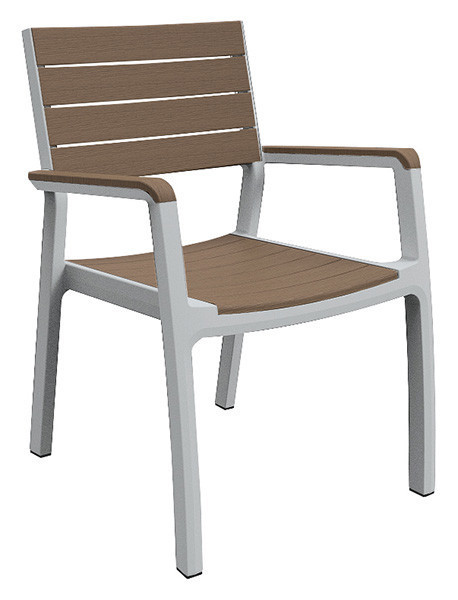 Стілець пластиковий Harmony armchair, біло-бежевий УЦІНКА