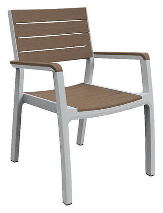 Стілець пластиковий Harmony armchair, біло-бежевий УЦІНКА, фото 1