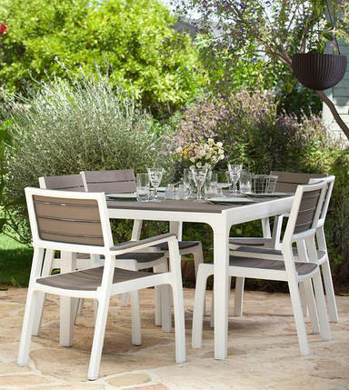 Стілець пластиковий Harmony armchair, біло-бежевий УЦІНКА, фото 4