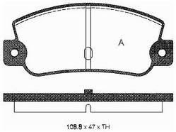 Гальмівні колодки передні FIAT TEMPRA (159) (-1996г),LANCIA DELTA,002530