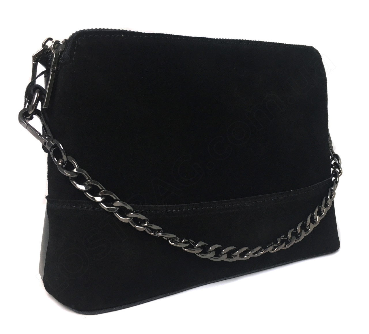 Сумка жіноча замшева Galanty (чорна), фото 1