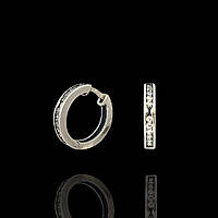 Серебряные серьги с фианитами, 22 камня