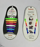 Шнурки для обуви силиконовые разноцветные