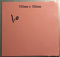 Термопрокладка под радиатор 1мм розовая 3,8w/mK 100*100мм селикогель
