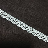 Мереживо бавовняне біле вузьке 1 см, фото 2