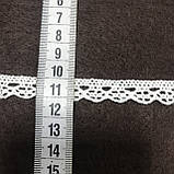 Мереживо бавовняне біле вузьке 1 см, фото 3