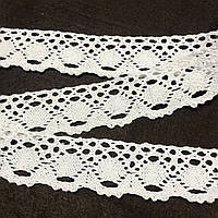 Мереживо бавовняного молочного кольору широке 3,5 см