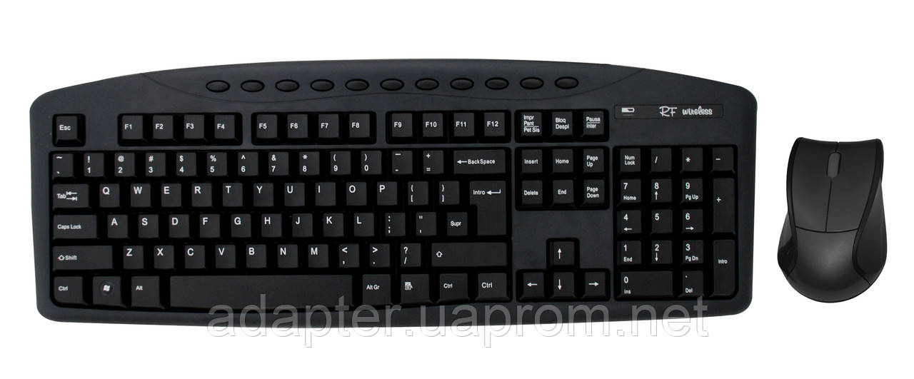 Клавиатура Gembird KBS-2623-RUA; USB; RF; RU+UA, чёрный - фото 1 - id-p82245981