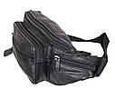 Чоловіча шкіряна сумка на пояс SW912 чорна, фото 2