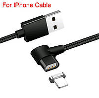 Mantis магнитный кабель Lightning для iPhone угловой черный