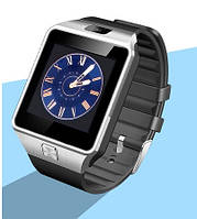 Розумні годинник телефон Smart Watch DZ09 з SIM картою Сріблястий