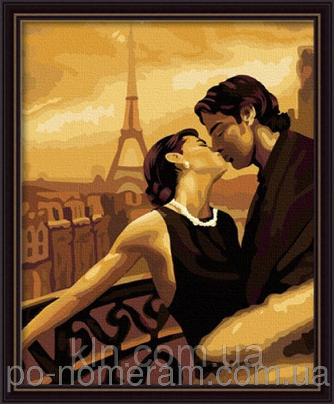 Картина за номерами Набір БЕЗ ФАРБ! Menglei Французький поцілунок MG045 40 х 50 см, фото 1