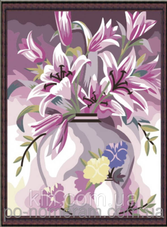 Картина за номерами Menglei Букет лілій MG080 40 х 50 см 950 квіти, фото 1
