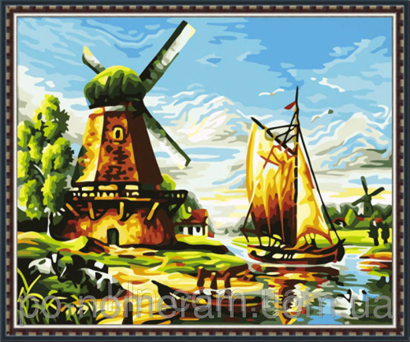 Картина за номерами Menglei Млин на березі MG084 40 х 50 см, фото 1