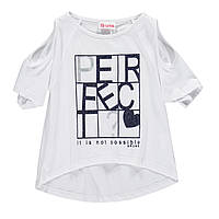 Футболка для дівчинки BRUMS 191BGFN003 біла 152