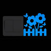 Наклейка люмінесцентна "Квіточки" - 10*10см