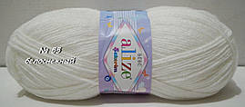 Нитки пряжа для в'язання акрилова SEKERIM BЕBЕ Шекерім бебі № 55 - білосніжний