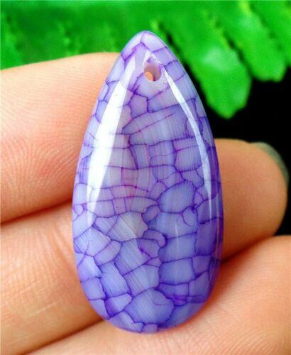 Натуральний агат кулон 30 x 15 x 7 mm Фіолетовий, фото 1