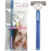 Бритва безпечна жіноча одноразова Kai "Lady EX — 2 леза" 3 шт (01090)