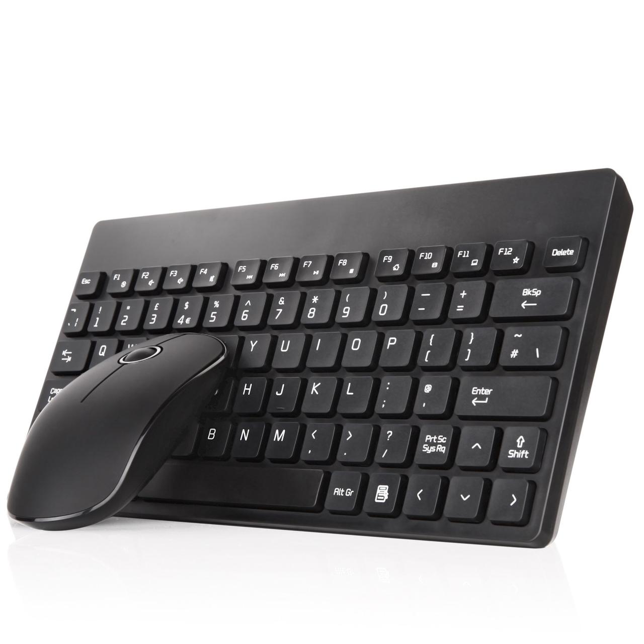 Jelly Comb Keyboard Mouse Set Бездротова клавіатура QWERTY для планшетного комп'ютера Macbook, чорний