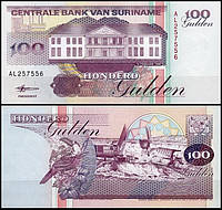 Суринам/Suriname 100 Gulden 1998 Pick 139b UNC