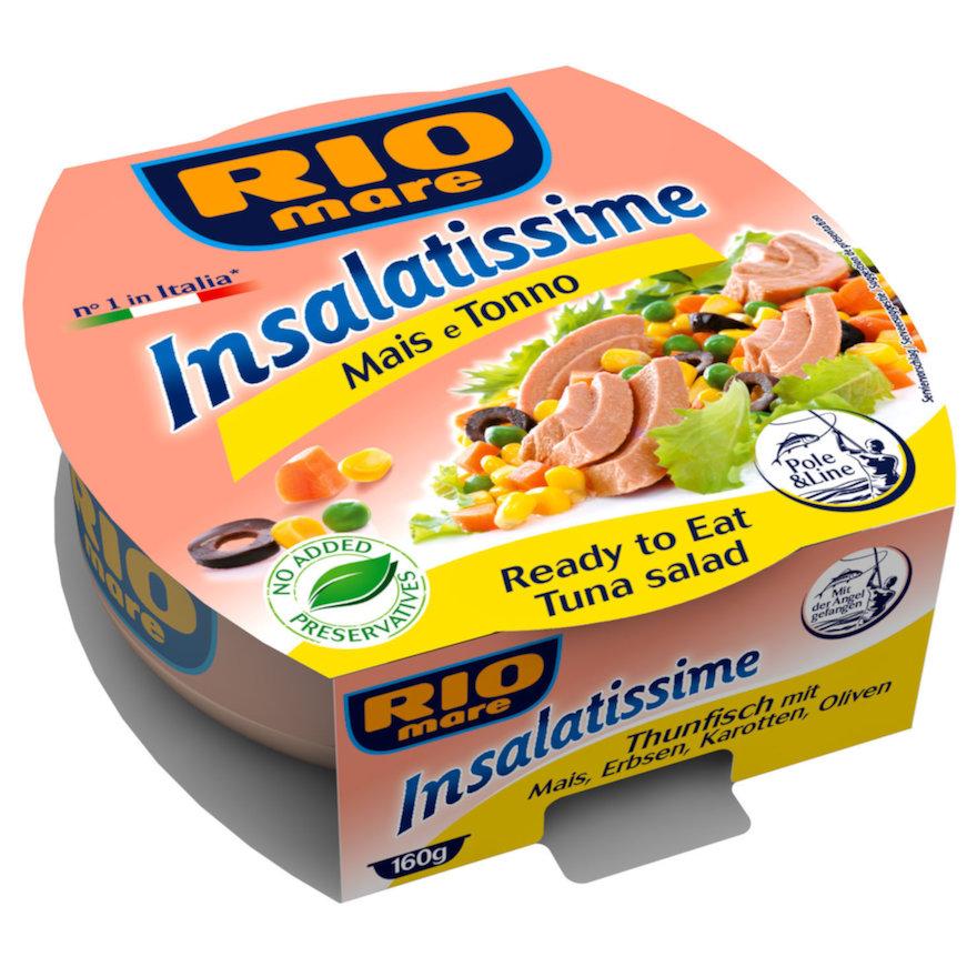 Салат із тунцем і овочами Rio Mare Insalatissime Mais e Tonno,160 г.