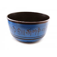 Тибетская поющая чаша синяя d-21см h-11см металл (32341A)